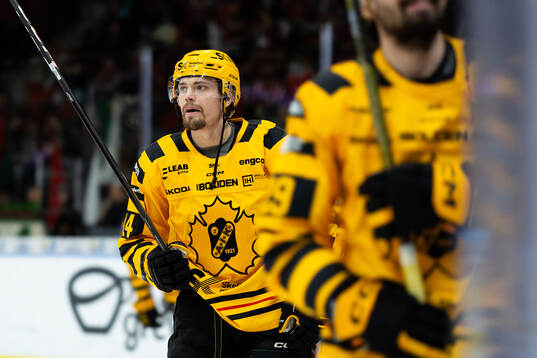 Skellefteås Andreas Johnson innan semifinal fyra i SHL