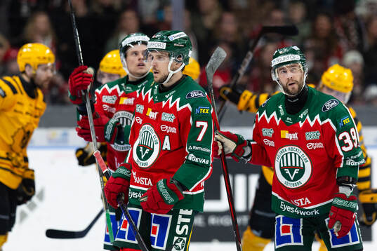 Frölundas Henrik Tömmernes och Mikael Ruohomaa deppar