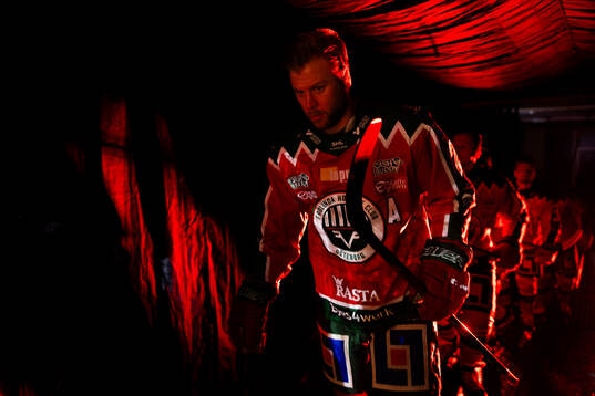 Frölundas Christian Folin innan semifinal fyra i SHL