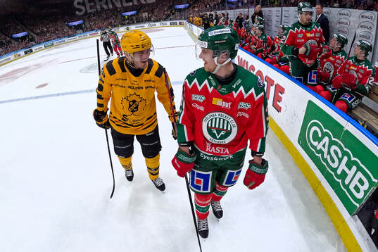 Skellefteås Max Lindholm och Frölundas Linus Högberg