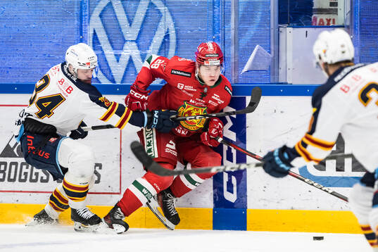 Djurgårdens Daniel Brodin och Moras Michael