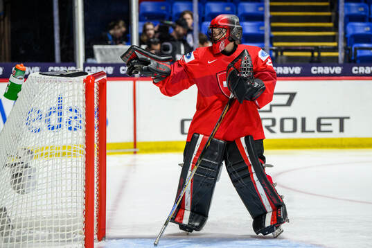 Goaltender Saskia Maurer of Switzerland