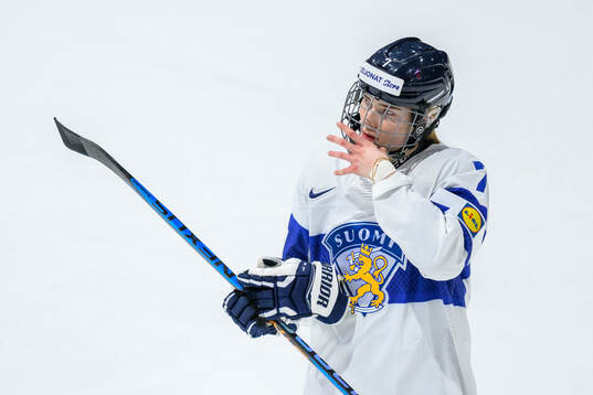 Sanni Rantala of Finland looks dejected