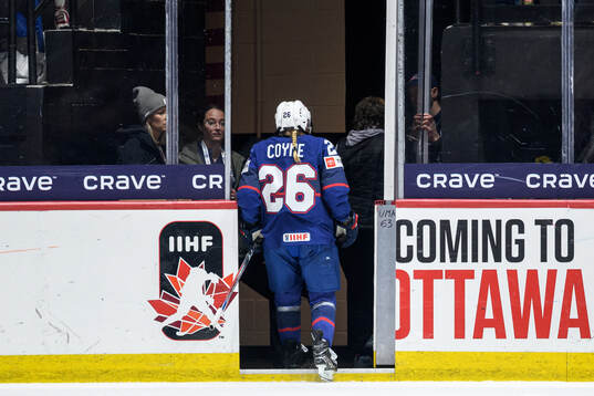 Kendall Coyne Schofield of USA leaves the ice