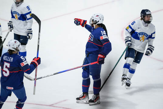 Laila Edwards of USA celebrates scoring 4-0