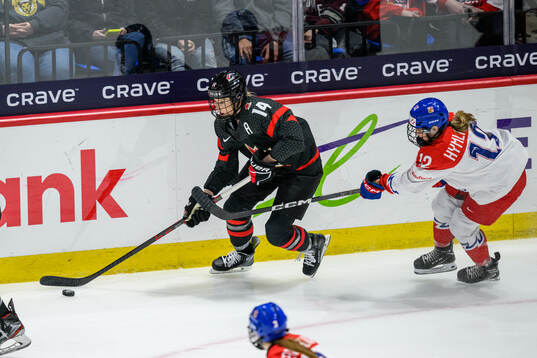 Renata Fast of Canada and Klara Hymlarova of Czech Republic