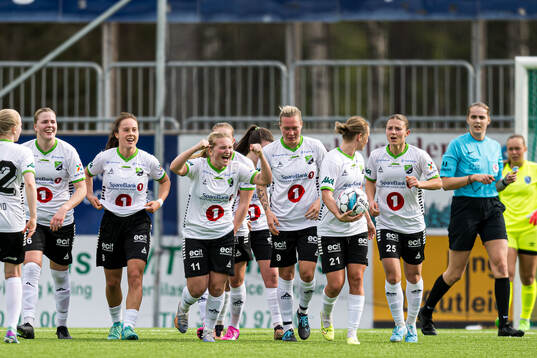 Synne Kristine Hamborg of Hønefoss celebrates