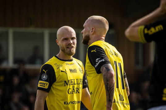 Mjällbys Viktor Gustafson och Adam Ståhl