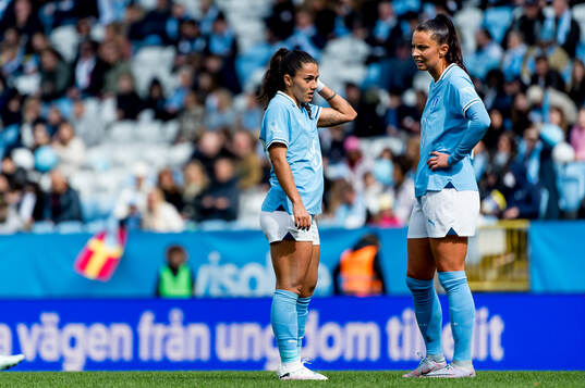 Malmö FFs Ana Mafalda Ferreira Barboz och Malin Gunnarsson