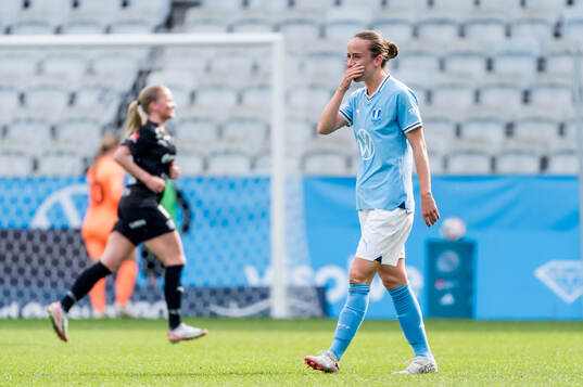 Malmö FFs Anna Plantin deppar