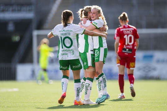 Hammarbys Emilie Joramo, Thea Sørbo och Smilla Vallotto