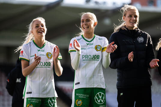 Hammarbys Lotta Ökvist, Alice Carlsson och Lykke Ihrfelt