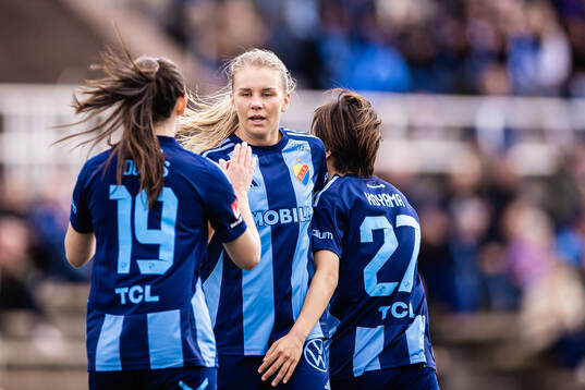Djurgårdens Nellie Lilja, Lucia Duras och Shinomi Koyama