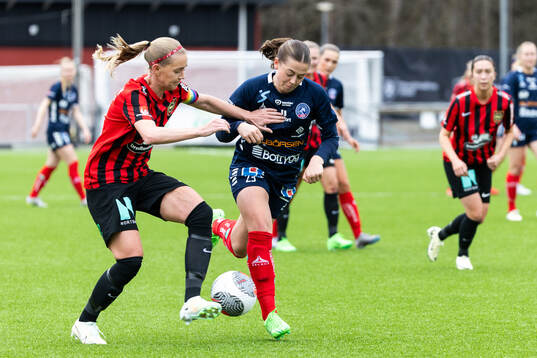Brommapojkarnas Elsa Karlsson och Linköpings Cornelia