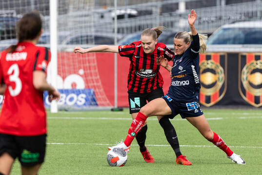 Brommapojkarnas Klara Andrup och Linköpings Johanna