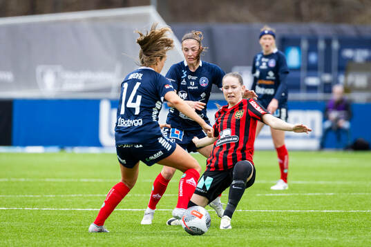 Brommapojkarnas Ida Bengtsson och Linköpings Irene Dirdal