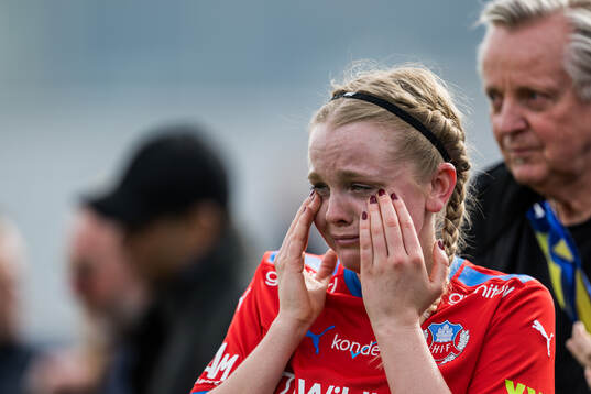 Helsingborg s Agnes Eklöf jublar