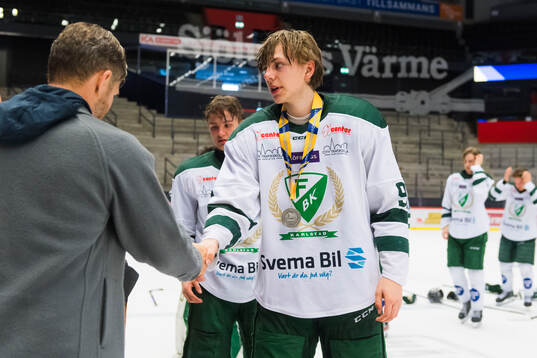 Färjestads Axel Jansson finalen i Junior-SM för J18