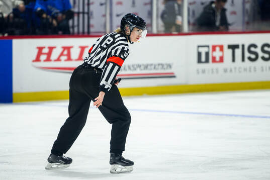 Referee Samantha Hiller
