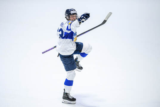 Michelle Karvinen of Finland celebrates