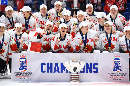 Players of Canada celebrate