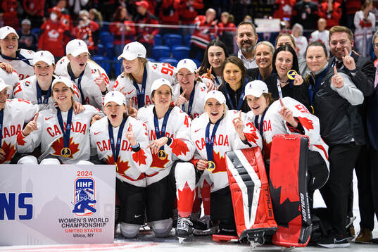Players of Canada celebrate