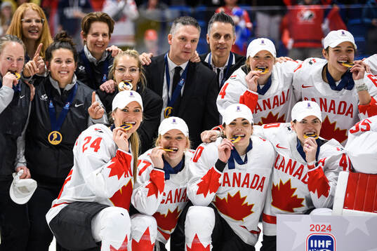 Players of Canada celebrate