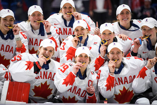 Players of Canada celebrate