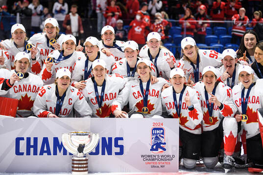 Players of Canada celebrate