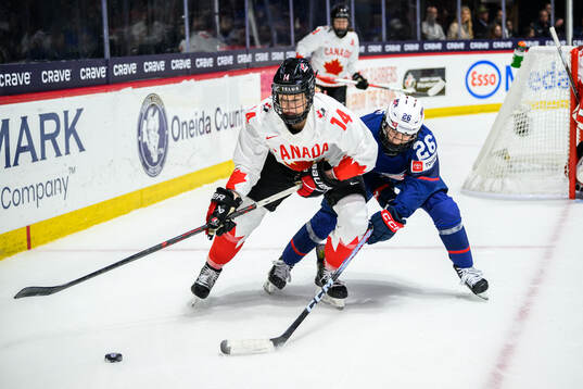 Renata Fast of Canada and Kendall Coyne Schofield of USA