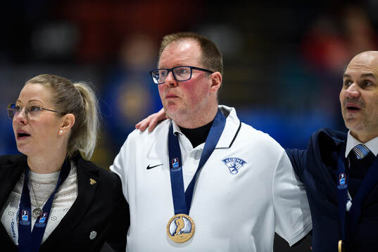 Equipment manager Tatu Vento of Finland