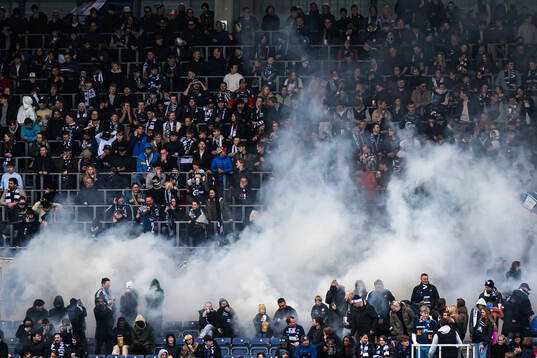 Spectators in the stands