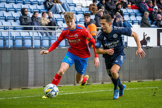 Helsingborgs Benjamin Örn och Utsiktens Predrag Randelovic