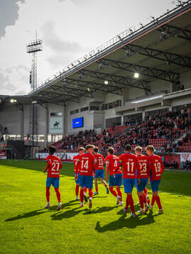 Helsingborgs Taylor Silverholt jublar