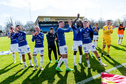 Trelleborgs spelare jublar