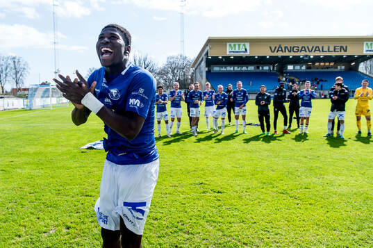 Trelleborgs Abel Ogwuche jublar