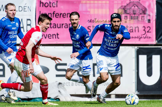 Sandvikens IFs Daniel Söderberg och Trelleborgs Hady Saleh
