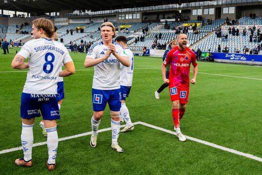 IFK Norrköpings Daniel Fritz Eid och målvakt Oscar