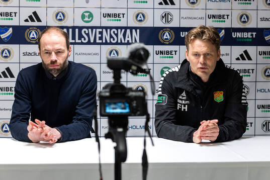 IFK Norrköpings tränare Andreas Alm och GAISs tränare