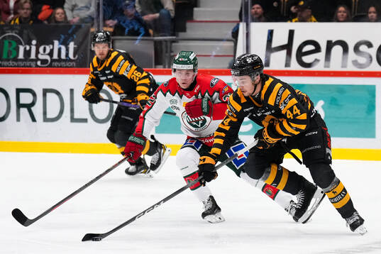 Frölundas Noah Hasa och Skellefteås Elias Salomonsson