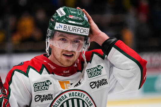 Frölundas Linus Högberg jublar