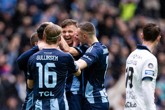 Djurgårdens Samuel Leach Holm jublar