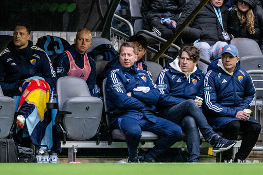 Djurgårdens tränare Thomas Lagerlöf och tränare Kim