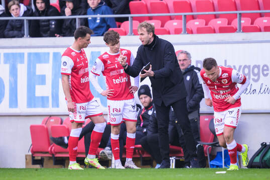 Kalmars Melker Hallberg, Jacob Trenskow, tränare Henrik
