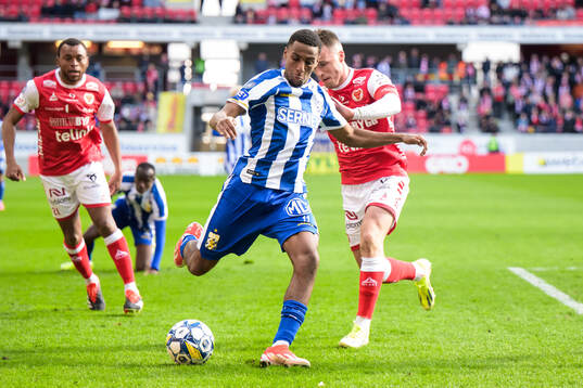 IFK Göteborgs Paulos Abraham och Kalmars Simon Skrabb