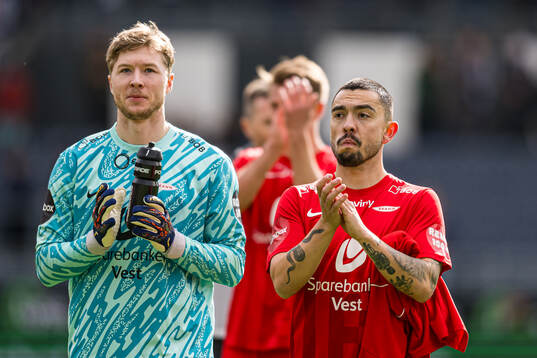 Mathias Dyngeland and Niklas Castro of Brann