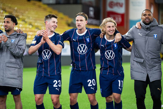 Malmö FFs Lasse Berg Johnsen, Erik Botheim och Sebastian