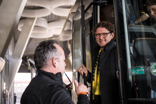 Elfsborgs klubbchef Stefan Andreasson anländer