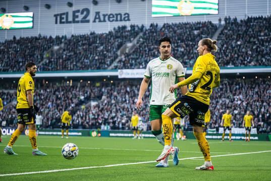 Hammarbys Jusef Erabi och Elfsborgs Niklas Hult