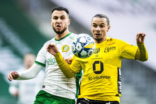 Hammarbys Abdelrahman Boudah Saidi och Elfsborgs Niklas Hult